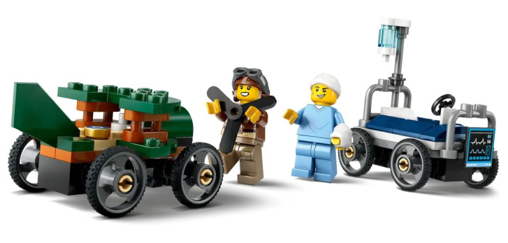 60459 Lego City – Závodní balíček: Letadlo vs. nemocniční lůžko