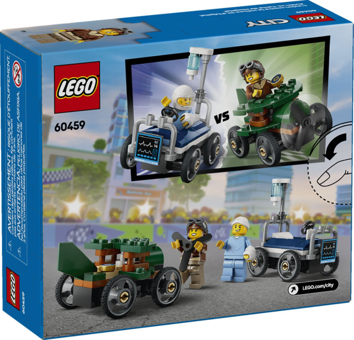60459 Lego City – Závodní balíček: Letadlo vs. nemocniční lůžko