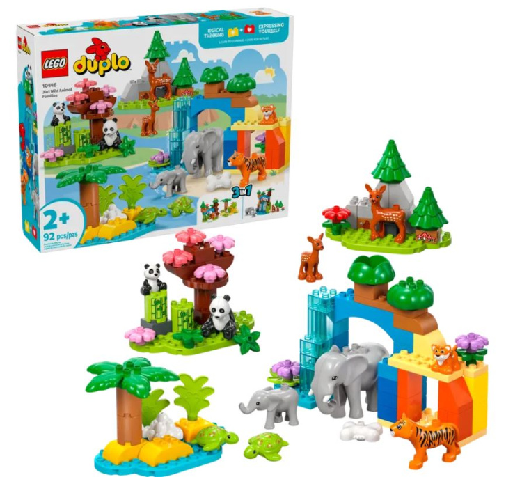 10446 Lego Duplo – Rodinky divokých zvířat 3v1