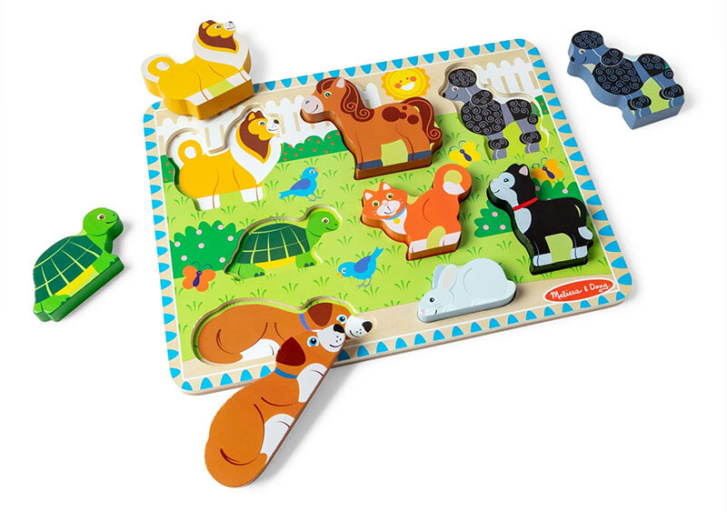 Dřevěné puzzle - Domácí zvířátka