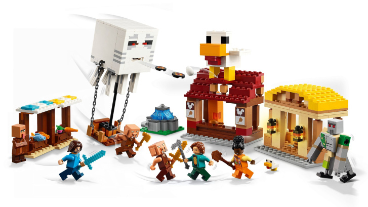 21273 Lego Minecraft – Balón v podobě ďasa a útok na vesnici