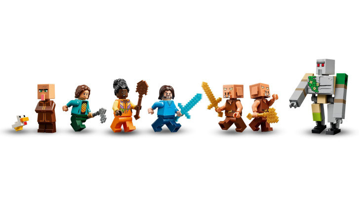 21273 Lego Minecraft – Balón v podobě ďasa a útok na vesnici