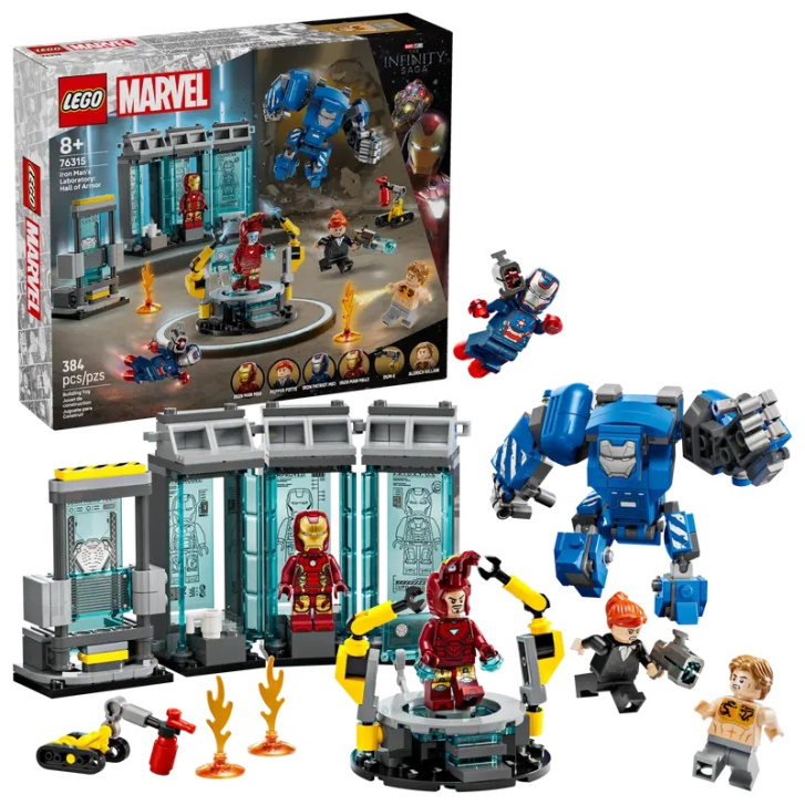 76315 Lego Marvel – Iron Man a jeho laboratoř: Síň brnění