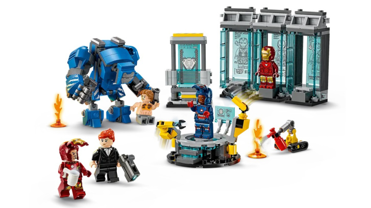 76315 Lego Marvel – Iron Man a jeho laboratoř: Síň brnění