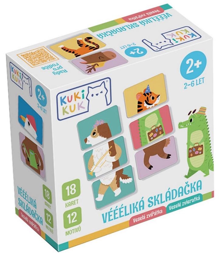 Veliká skládačka KukiKuk – Veselá zvířátka