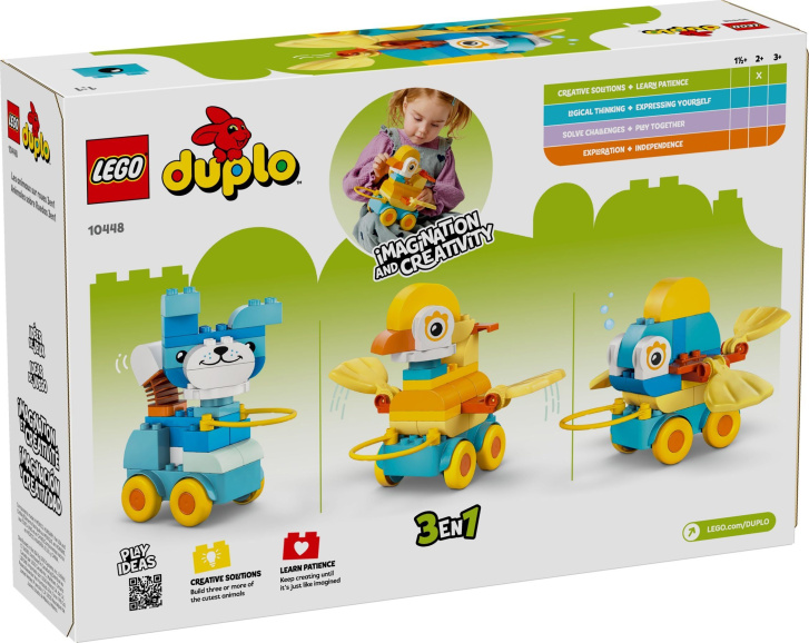 10448 Lego Duplo – 3 v 1: Zvířátka na kolečkách