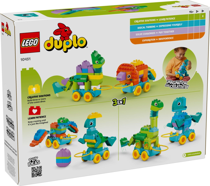 10451 Lego Duplo – 3 v 1: Dinosauři na kolečkách
