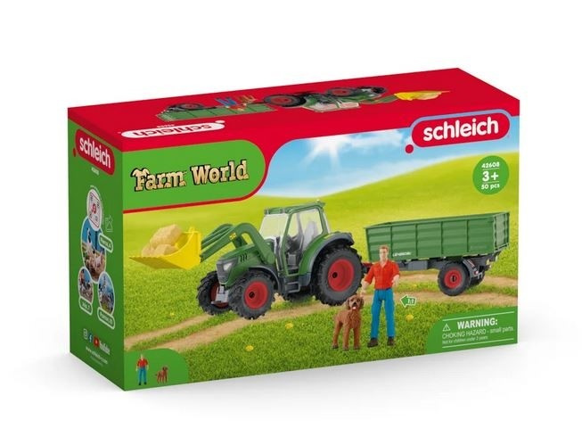 Schleich – Traktor s přívěsem 42608