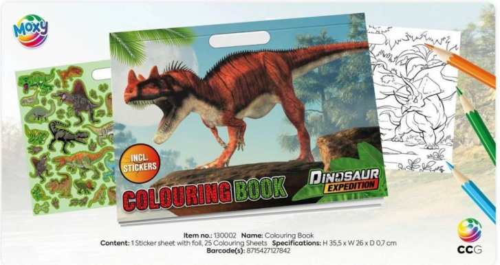 Malování s nálepkami - Dinosauři