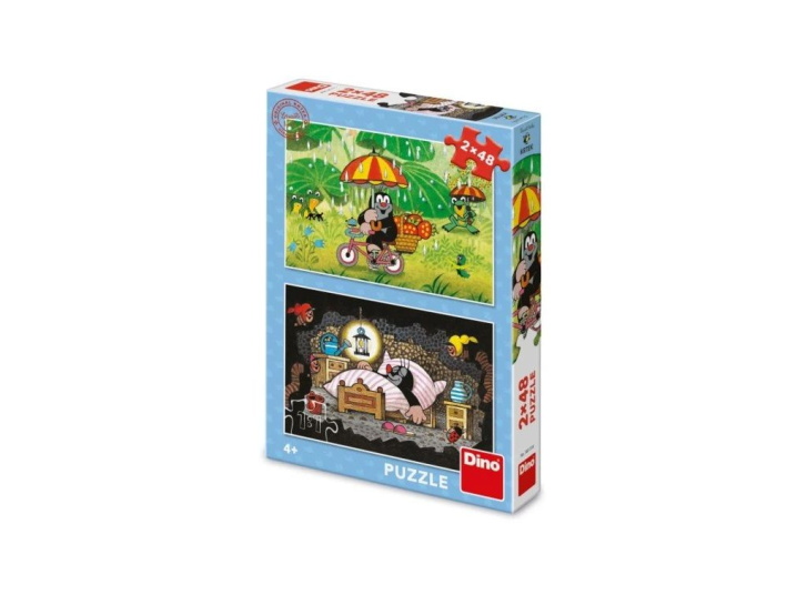 Puzzle 2x48 – Krtek se raduje