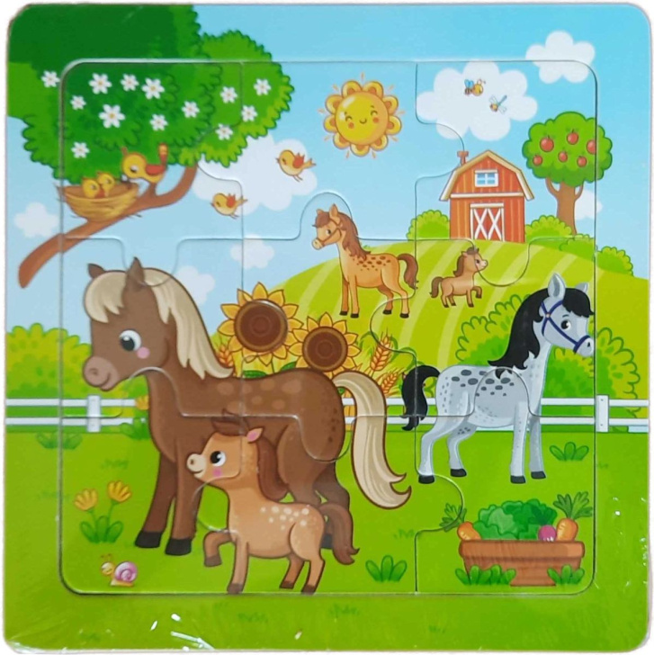 Dřevěné puzzle 9 ks