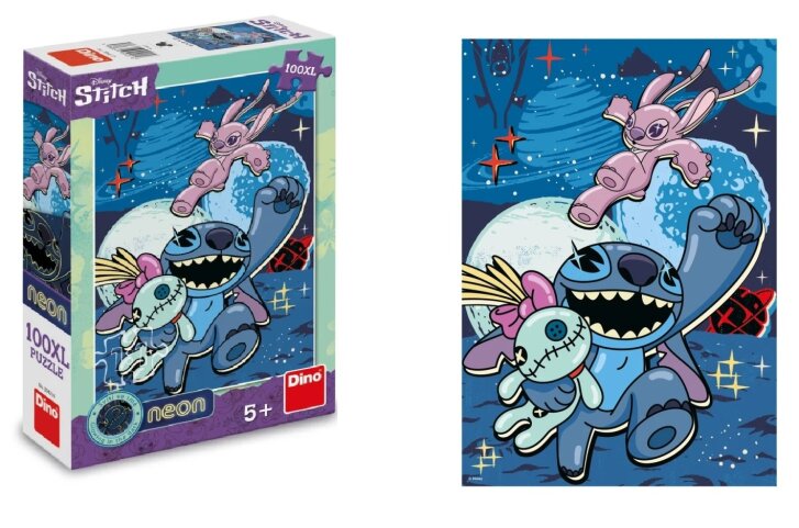Puzzle 100 XL - Stitch neon