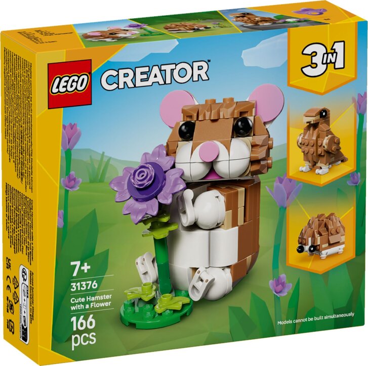 31376 Lego Creator – Roztomilý křeček s květinou