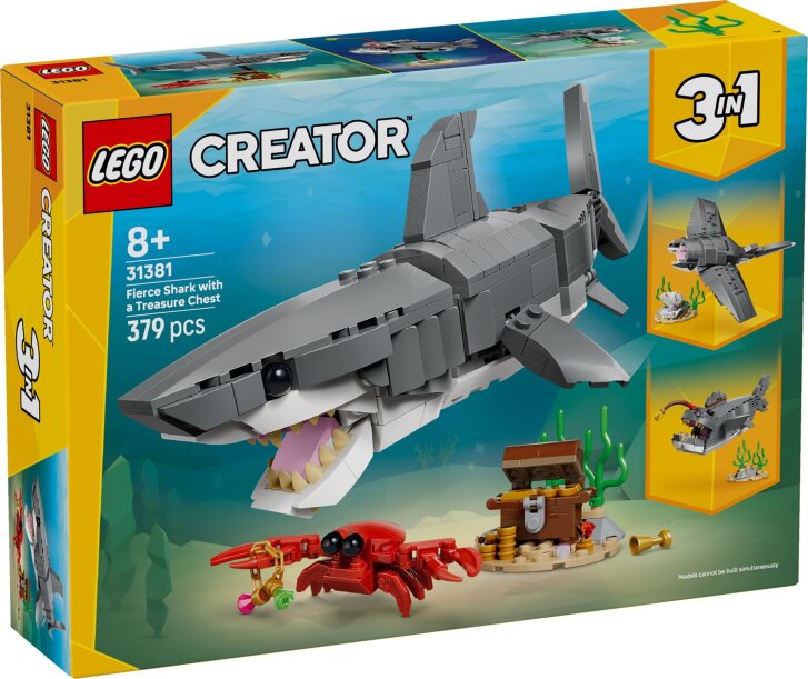 31381 Lego Creator – Divoký žralok a truhla s pokladem
