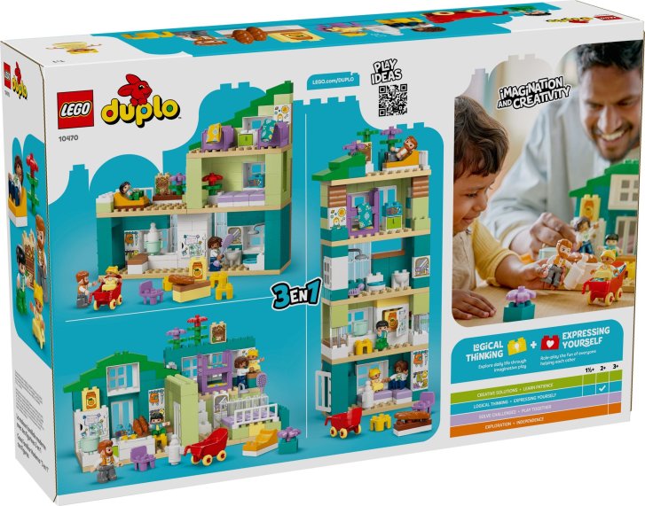 10470 Lego Duplo – Moderní rodinný dům 3 v 1 s figurkami