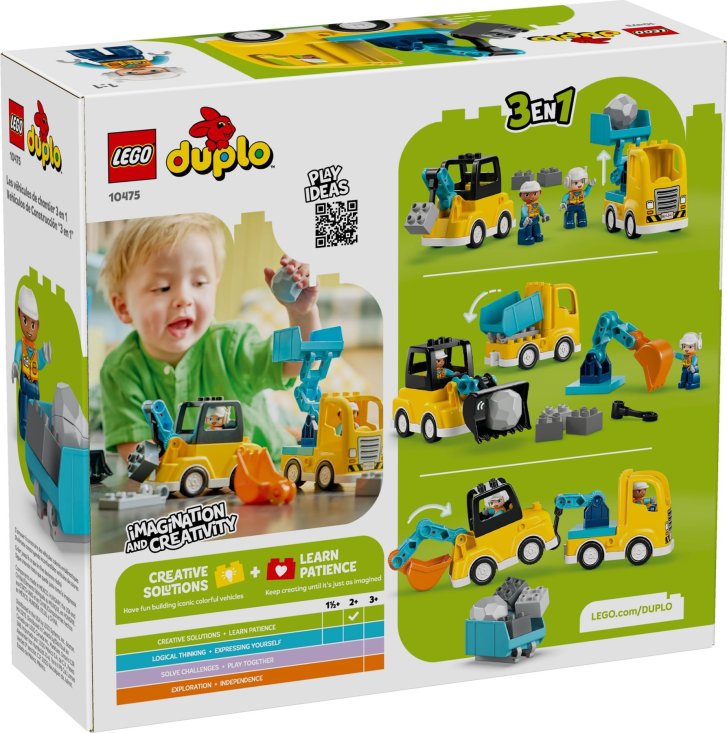 10475 Lego Duplo – Vozidla na stavbě 3 v 1