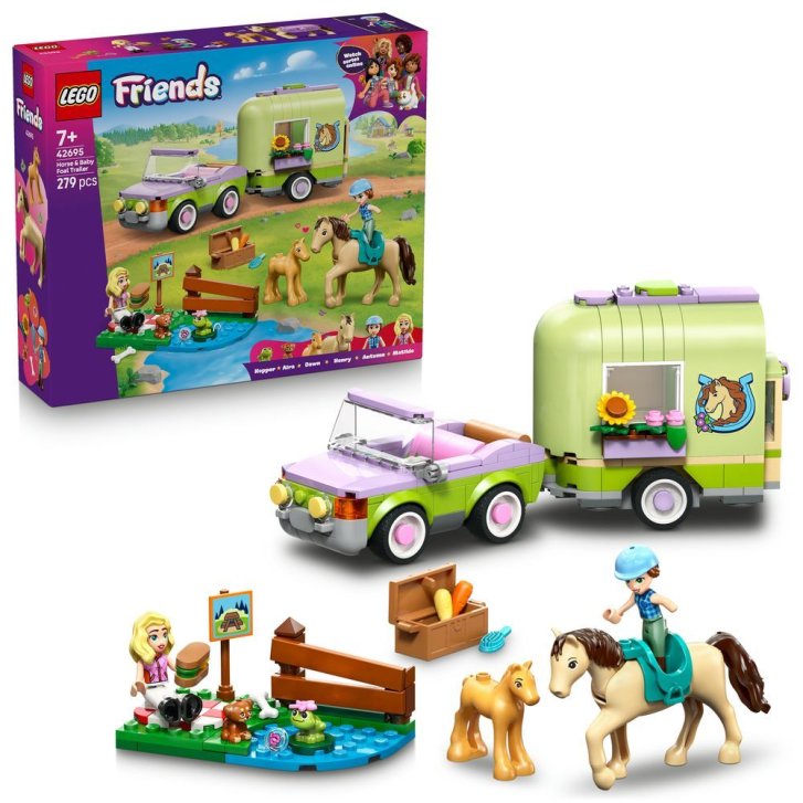 42695 Lego Friends – Přívěs s koněm a hříbětem