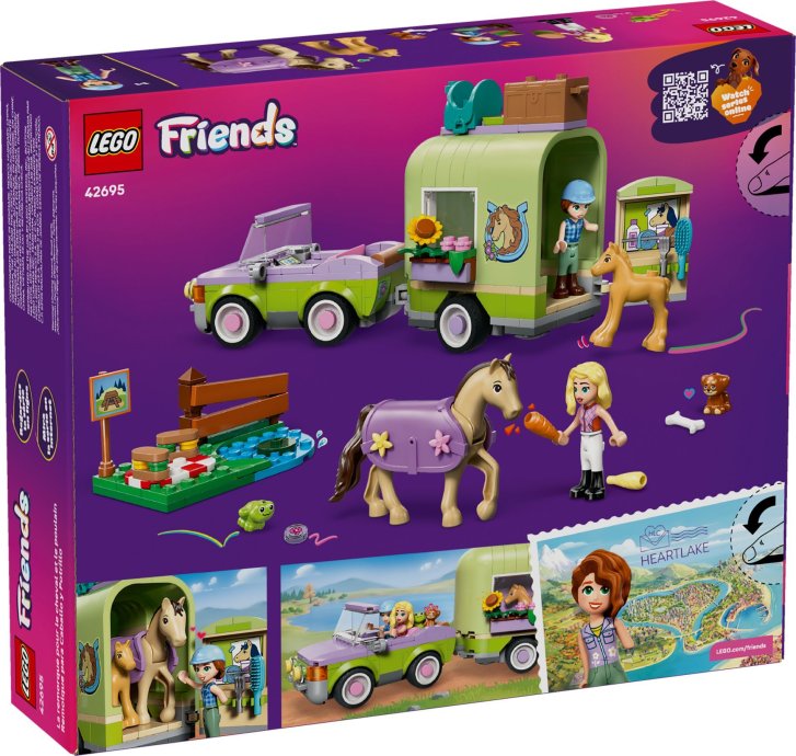 42695 Lego Friends – Přívěs s koněm a hříbětem