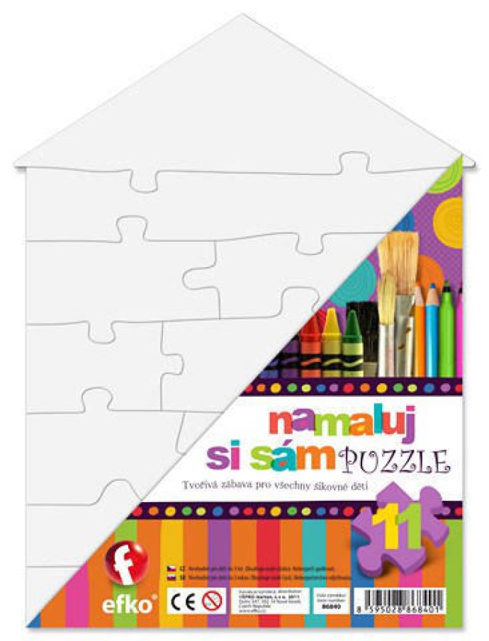 Puzzle - Namaluj si sám - Domeček
