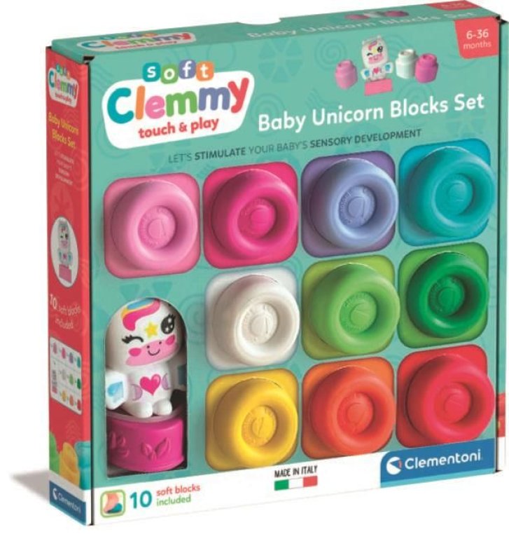 Clemmy - Sada 10 kostek Jednorožec