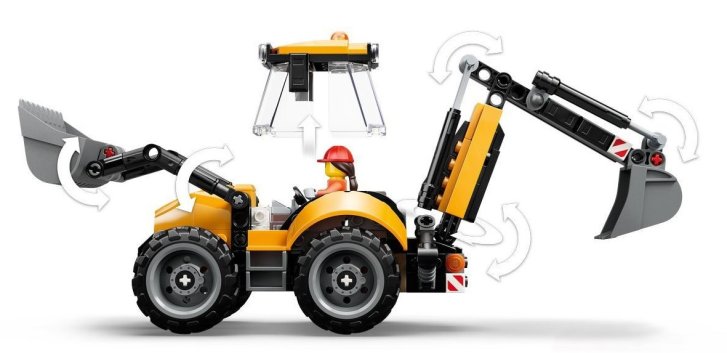 60480 Lego City - Žlutý nakladač s rypadlem