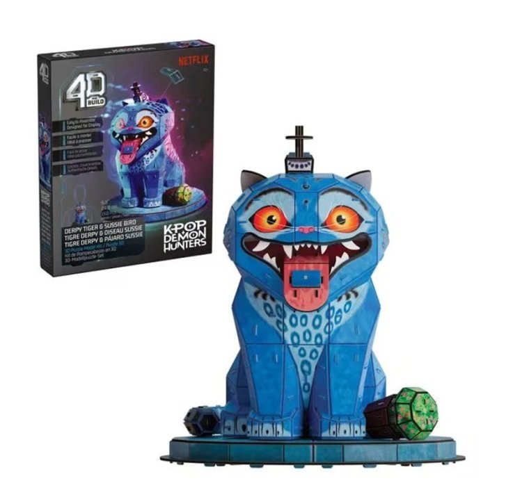 3D Puzzle KPop Demon Hunters - Tiger Derpy a pták Sussie