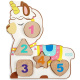 Dřevěné puzzle s čísly Llama