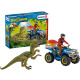 Schleich Dinosaurs – Velociraptor a čtyřkolka s figurkou 41466