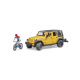 Bruder - Wrangler Rubicon s cyklistou