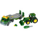 John Deere - Traktor 6215R a traktor s přívěsem
