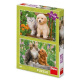 Puzzle 2x48 – Pejsek a kočička