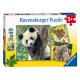 Puzzle 3x49 - Panda, tygr a lev